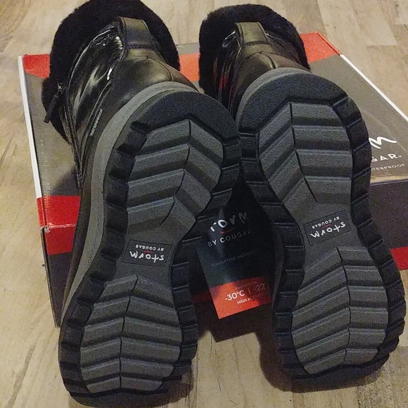 NIB Cougar Shiny Waterproof Winter Snow Rain Boots In Box - Picture 7 of 8